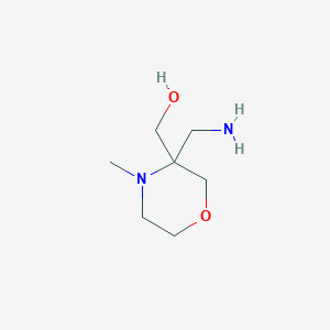 molecular formula C7H16N2O2 B2559561 [3-(Aminomethyl)-4-methylmorpholin-3-yl]methanol CAS No. 2106567-27-3