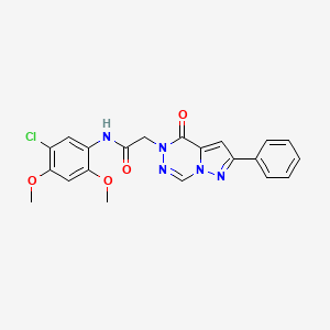 molecular formula C21H18ClN5O4 B2559569 N-(5-氯-2,4-二甲氧基苯基)-2-(4-氧代-2-苯基吡唑并[1,5-d][1,2,4]三嗪-5(4H)-基)乙酰胺 CAS No. 1021078-89-6