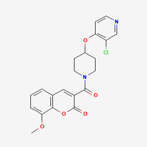 molecular formula C21H19ClN2O5 B2559571 3-(4-((3-氯吡啶-4-基)氧代)哌啶-1-羰基)-8-甲氧基-2H-色满-2-酮 CAS No. 2034395-09-8
