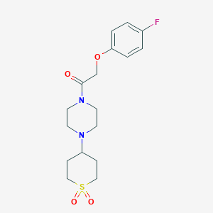 1-(4-(1,1-dioxidotetrahydro-2H-thiopyran-4-yl)piperazin-1-yl)-2-(4-fluorophenoxy)ethanone