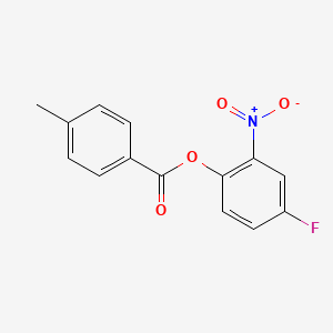 molecular formula C14H10FNO4 B2559574 4-氟-2-硝基苯甲酸-4-甲基苯酯 CAS No. 811461-05-9