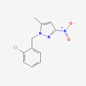 molecular formula C11H10ClN3O2 B2559585 1-(2-Chloro-benzyl)-5-methyl-3-nitro-1H-pyrazole CAS No. 957310-39-3