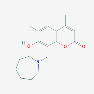 molecular formula C19H25NO3 B255959 8-(1-azepanylmethyl)-6-ethyl-7-hydroxy-4-methyl-2H-chromen-2-one 