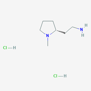 molecular formula C7H18Cl2N2 B2559591 2-[(2R)-1-Methylpyrrolidin-2-yl]ethan-1-amine dihydrochloride CAS No. 1946010-82-7