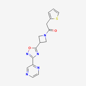 1-(3-(3-(Pyrazin-2-yl)-1,2,4-oxadiazol-5-yl)azetidin-1-yl)-2-(thiophen-2-yl)ethanone
