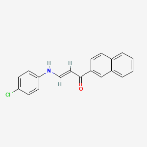 (2E)-3-[(4-chlorophenyl)amino]-1-(naphthalen-2-yl)prop-2-en-1-one