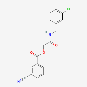 molecular formula C17H13ClN2O3 B2559600 [2-[(3-氯苯基)甲基氨基]-2-氧代乙基] 3-氰基苯甲酸酯 CAS No. 1002543-74-9