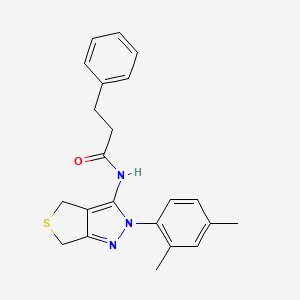 N-[2-(2,4-dimethylphenyl)-2H,4H,6H-thieno[3,4-c]pyrazol-3-yl]-3-phenylpropanamide