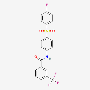 N-{4-[(4-fluorophenyl)sulfonyl]phenyl}-3-(trifluoromethyl)benzenecarboxamide