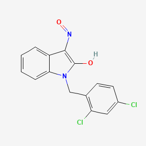 molecular formula C15H10Cl2N2O2 B2559613 1-(2,4-二氯苄基)-1H-吲哚-2,3-二酮 3-肟 CAS No. 1164467-12-2