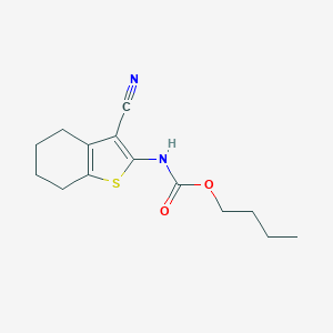 molecular formula C14H18N2O2S B255962 Butyl (3-cyano-4,5,6,7-tetrahydrobenzo[b]thiophen-2-yl)carbamate 
