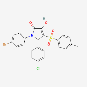 molecular formula C23H17BrClNO4S B2559622 1-(4-溴苯基)-5-(4-氯苯基)-3-羟基-4-甲苯磺酰基-1H-吡咯-2(5H)-酮 CAS No. 1358049-87-2