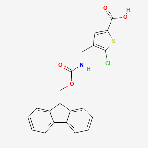 5-chloro-4-[({[(9H-fluoren-9-yl)methoxy]carbonyl}amino)methyl]thiophene-2-carboxylic acid