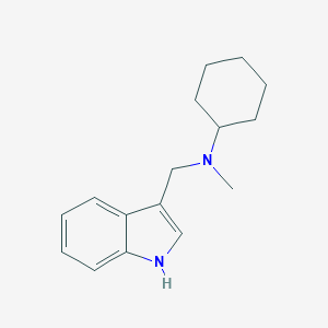 molecular formula C16H22N2 B255964 N-(1H-indol-3-ylmethyl)-N-methylcyclohexanamine 