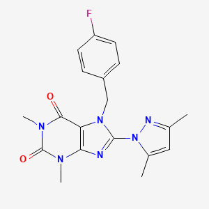 8-(3,5-dimethyl-1H-pyrazol-1-yl)-7-(4-fluorobenzyl)-1,3-dimethyl-1H-purine-2,6(3H,7H)-dione