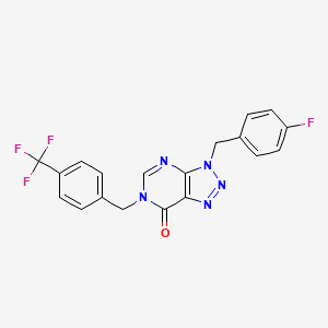 3-[(4-Fluorophenyl)methyl]-6-[[4-(trifluoromethyl)phenyl]methyl]triazolo[4,5-d]pyrimidin-7-one