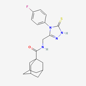 molecular formula C20H23FN4OS B2559657 N-{[4-(4-fluorophenyl)-5-sulfanyl-4H-1,2,4-triazol-3-yl]methyl}adamantane-1-carboxamide CAS No. 1171739-56-2