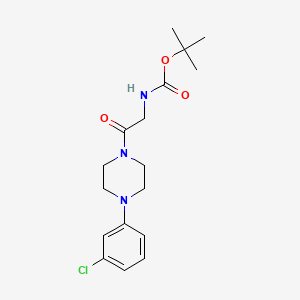 molecular formula C17H24ClN3O3 B2559662 1-Tert-butoxycarbonyl-2-[4-(3-chlorophenyl)piperazin-1-yl]-2-oxoethylamine CAS No. 1984768-94-6