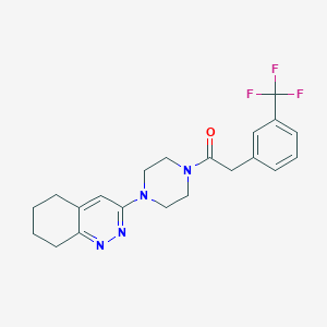 1-(4-(5,6,7,8-Tetrahydrocinnolin-3-yl)piperazin-1-yl)-2-(3-(trifluoromethyl)phenyl)ethanone