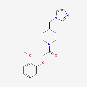 molecular formula C18H23N3O3 B2559669 1-(4-((1H-咪唑-1-基)甲基)哌啶-1-基)-2-(2-甲氧基苯氧基)乙酮 CAS No. 1286697-96-8