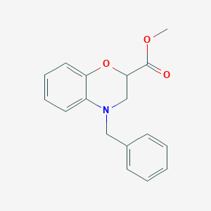 molecular formula C17H17NO3 B2559673 methyl 4-benzyl-3,4-dihydro-2H-1,4-benzoxazine-2-carboxylate CAS No. 915906-92-2