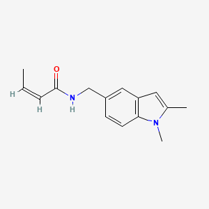 molecular formula C15H18N2O B2559675 (Z)-N-((1,2-dimethyl-1H-indol-5-yl)methyl)but-2-enamide CAS No. 852137-91-8