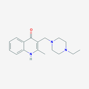 molecular formula C17H23N3O B255968 3-[(4-Ethylpiperazin-1-yl)methyl]-2-methylquinolin-4-ol 