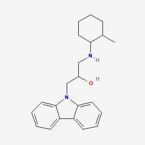 molecular formula C22H28N2O B2559681 1-Carbazol-9-yl-3-[(2-methylcyclohexyl)amino]propan-2-ol CAS No. 2305463-12-9