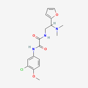 molecular formula C17H20ClN3O4 B2559682 N1-(3-氯-4-甲氧基苯基)-N2-(2-(二甲氨基)-2-(呋喃-2-基)乙基)草酰胺 CAS No. 941975-90-2