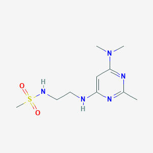 molecular formula C10H19N5O2S B2559685 N-(2-((6-(dimethylamino)-2-methylpyrimidin-4-yl)amino)ethyl)methanesulfonamide CAS No. 1207023-79-7