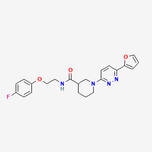 molecular formula C22H23FN4O3 B2559690 N-(2-(4-fluorophenoxy)ethyl)-1-(6-(furan-2-yl)pyridazin-3-yl)piperidine-3-carboxamide CAS No. 1226451-55-3