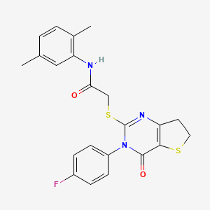 N-(2,5-dimethylphenyl)-2-((3-(4-fluorophenyl)-4-oxo-3,4,6,7-tetrahydrothieno[3,2-d]pyrimidin-2-yl)thio)acetamide