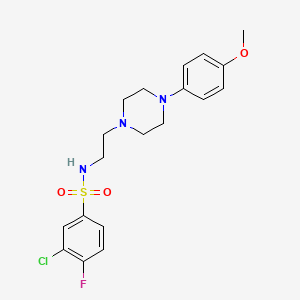 3-chloro-4-fluoro-N-(2-(4-(4-methoxyphenyl)piperazin-1-yl)ethyl)benzenesulfonamide