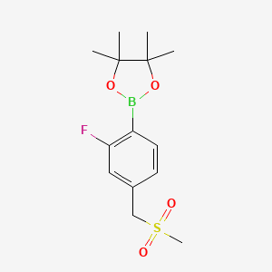 1,3,2-Dioxaborolane, 2-[2-fluoro-4-[(methylsulfonyl)methyl]phenyl]-4,4,5,5-tetramethyl-