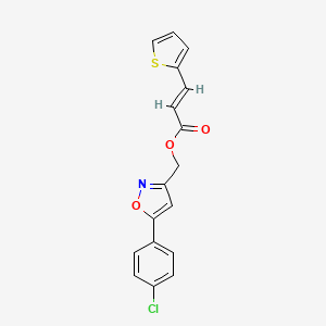 (E)-(5-(4-chlorophenyl)isoxazol-3-yl)methyl 3-(thiophen-2-yl)acrylate