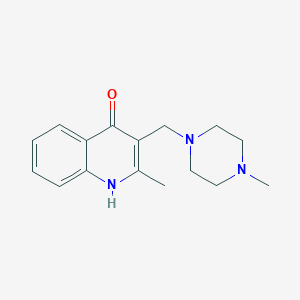 molecular formula C16H21N3O B255971 2-Methyl-3-[(4-methylpiperazin-1-yl)methyl]quinolin-4-ol 