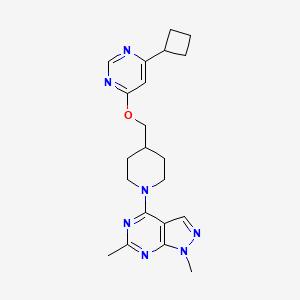 4-(4-(((6-cyclobutylpyrimidin-4-yl)oxy)methyl)piperidin-1-yl)-1,6-dimethyl-1H-pyrazolo[3,4-d]pyrimidine