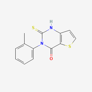 molecular formula C13H10N2OS2 B2559713 3-(2-methylphenyl)-2-thioxo-2,3-dihydrothieno[3,2-d]pyrimidin-4(1H)-one CAS No. 688354-32-7