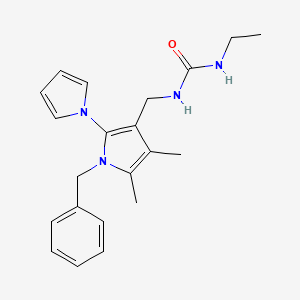 molecular formula C21H26N4O B2559716 1-[(1-Benzyl-4,5-dimethyl-2-pyrrol-1-ylpyrrol-3-yl)methyl]-3-ethylurea CAS No. 478077-19-9
