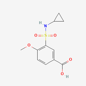 molecular formula C11H13NO5S B2559722 3-(Cyclopropylsulfamoyl)-4-methoxybenzoic acid CAS No. 716358-76-8