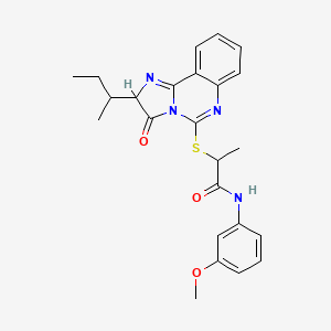 2-((2-(sec-butyl)-3-oxo-2,3-dihydroimidazo[1,2-c]quinazolin-5-yl)thio)-N-(3-methoxyphenyl)propanamide