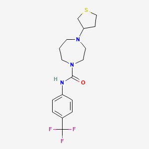4-(tetrahydrothiophen-3-yl)-N-(4-(trifluoromethyl)phenyl)-1,4-diazepane-1-carboxamide