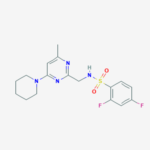 2,4-difluoro-N-((4-methyl-6-(piperidin-1-yl)pyrimidin-2-yl)methyl)benzenesulfonamide