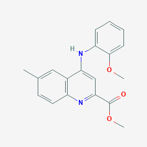 6-({4-[(3-chloro-4-methoxyphenyl)acetyl]piperazin-1-yl}sulfonyl)-3-methyl-1,3-benzoxazol-2(3H)-one