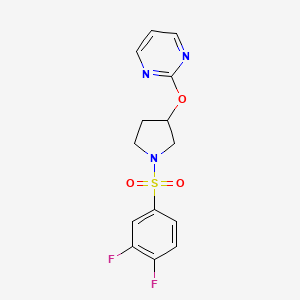 2-((1-((3,4-Difluorophenyl)sulfonyl)pyrrolidin-3-yl)oxy)pyrimidine