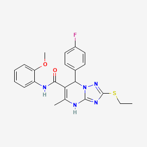 2-(ethylthio)-7-(4-fluorophenyl)-N-(2-methoxyphenyl)-5-methyl-4,7-dihydro-[1,2,4]triazolo[1,5-a]pyrimidine-6-carboxamide