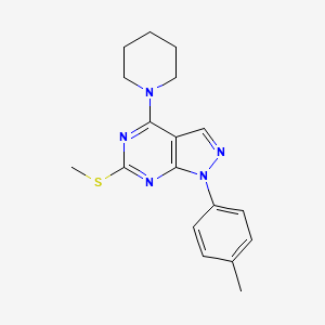 1-(4-methylphenyl)-6-(methylsulfanyl)-4-piperidino-1H-pyrazolo[3,4-d]pyrimidine