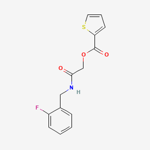 [2-[(2-Fluorophenyl)methylamino]-2-oxoethyl] thiophene-2-carboxylate