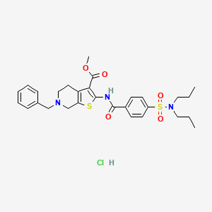 methyl 6-benzyl-2-(4-(N,N-dipropylsulfamoyl)benzamido)-4,5,6,7-tetrahydrothieno[2,3-c]pyridine-3-carboxylate hydrochloride