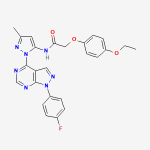 2-(4-ethoxyphenoxy)-N-{1-[1-(4-fluorophenyl)-1H-pyrazolo[3,4-d]pyrimidin-4-yl]-3-methyl-1H-pyrazol-5-yl}acetamide